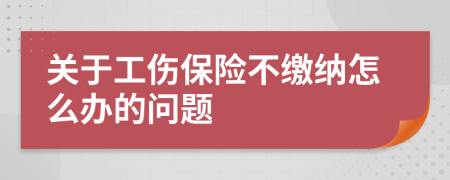 关于工伤保险不缴纳怎么办的问题