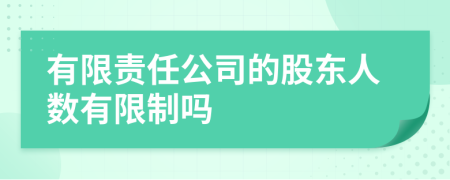 有限责任公司的股东人数有限制吗