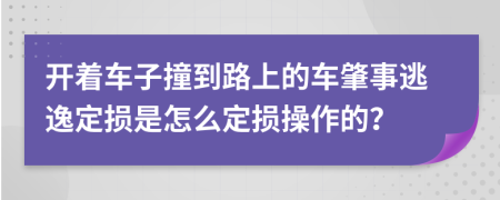 开着车子撞到路上的车肇事逃逸定损是怎么定损操作的？