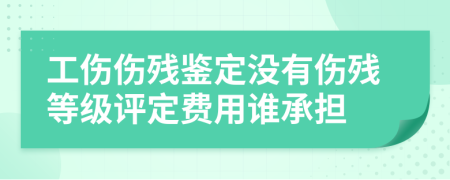 工伤伤残鉴定没有伤残等级评定费用谁承担