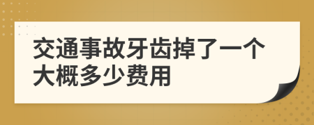 交通事故牙齿掉了一个大概多少费用