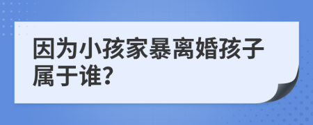 因为小孩家暴离婚孩子属于谁？