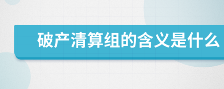 破产清算组的含义是什么