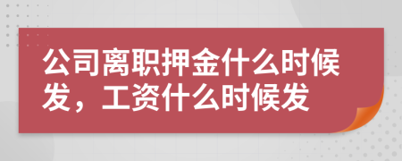 公司离职押金什么时候发，工资什么时候发