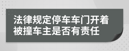 法律规定停车车门开着被撞车主是否有责任