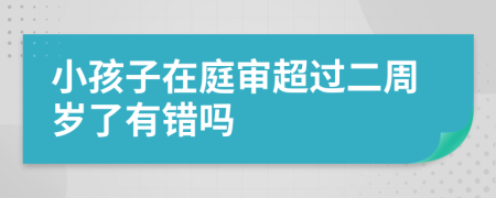 小孩子在庭审超过二周岁了有错吗