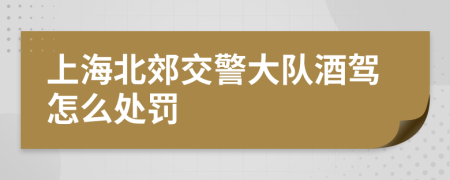 上海北郊交警大队酒驾怎么处罚