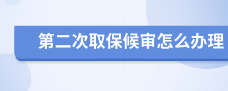 第二次取保候审怎么办理
