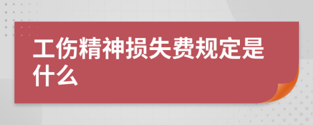 工伤精神损失费规定是什么