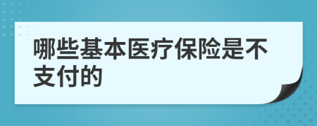 哪些基本医疗保险是不支付的