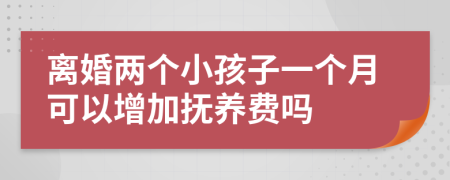 离婚两个小孩子一个月可以增加抚养费吗