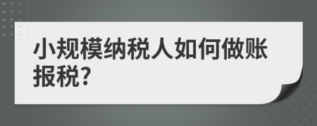 小规模纳税人如何做账报税?