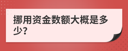 挪用资金数额大概是多少？