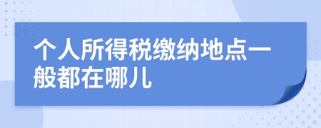 个人所得税缴纳地点一般都在哪儿