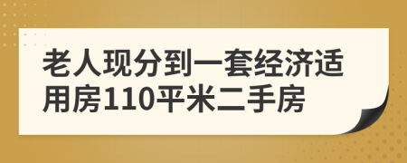 老人现分到一套经济适用房110平米二手房