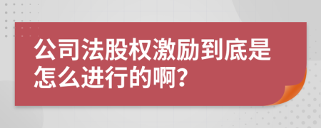 公司法股权激励到底是怎么进行的啊？