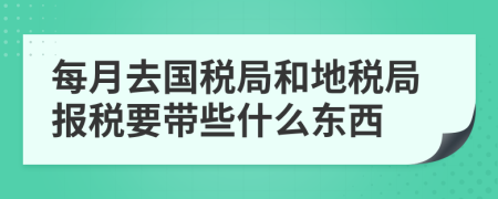每月去国税局和地税局报税要带些什么东西