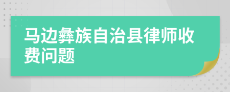 马边彝族自治县律师收费问题