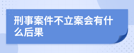 刑事案件不立案会有什么后果