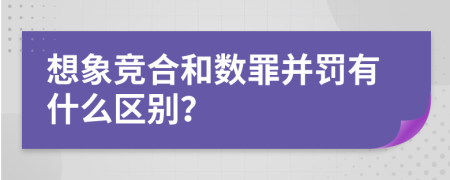 想象竞合和数罪并罚有什么区别？