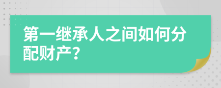 第一继承人之间如何分配财产？