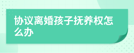 协议离婚孩子抚养权怎么办