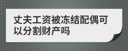 丈夫工资被冻结配偶可以分割财产吗