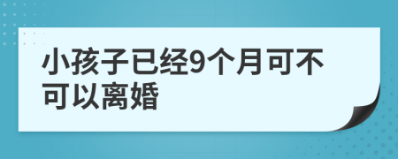 小孩子已经9个月可不可以离婚