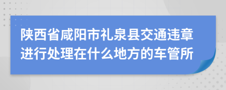 陕西省咸阳市礼泉县交通违章进行处理在什么地方的车管所