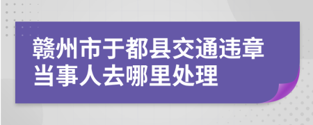 赣州市于都县交通违章当事人去哪里处理