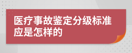 医疗事故鉴定分级标准应是怎样的