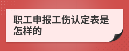 职工申报工伤认定表是怎样的