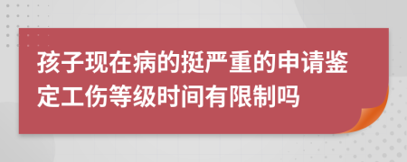 孩子现在病的挺严重的申请鉴定工伤等级时间有限制吗