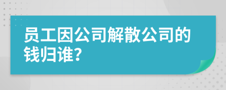 员工因公司解散公司的钱归谁？