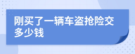 刚买了一辆车盗抢险交多少钱