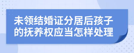 未领结婚证分居后孩子的抚养权应当怎样处理