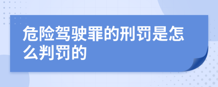 危险驾驶罪的刑罚是怎么判罚的