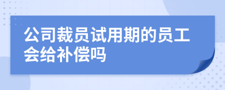 公司裁员试用期的员工会给补偿吗