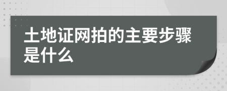 土地证网拍的主要步骤是什么