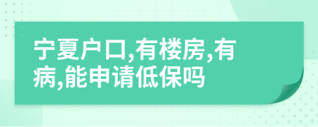 宁夏户口,有楼房,有病,能申请低保吗