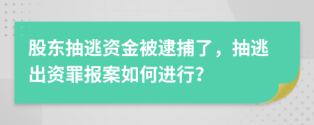 股东抽逃资金被逮捕了，抽逃出资罪报案如何进行？