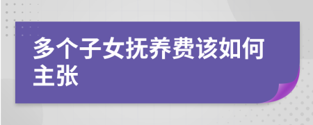 多个子女抚养费该如何主张