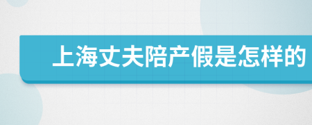 上海丈夫陪产假是怎样的