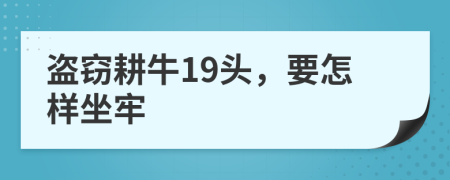 盗窃耕牛19头，要怎样坐牢