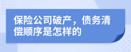 保险公司破产，债务清偿顺序是怎样的