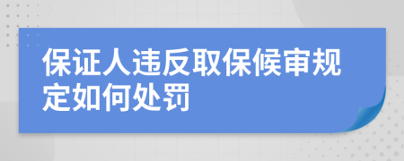 保证人违反取保候审规定如何处罚