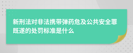 新刑法对非法携带弹药危及公共安全罪既遂的处罚标准是什么