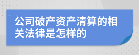 公司破产资产清算的相关法律是怎样的