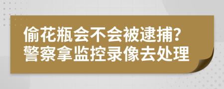 偷花瓶会不会被逮捕？警察拿监控录像去处理