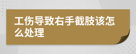 工伤导致右手截肢该怎么处理